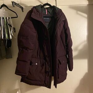 Heavy duty Warm burgundy Tommy Hilfiger jacket.